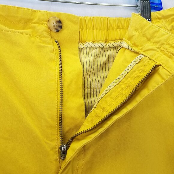 Sundance Junie Jo Chino Pants Womens Petite 14 Clover Yellow Straight Leg Cotton - Picture 4 of 15